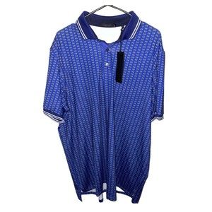 Greyson Golf Performance XL Sugar Bee Polo 4 Way Stretch Blue Eerie Shirt